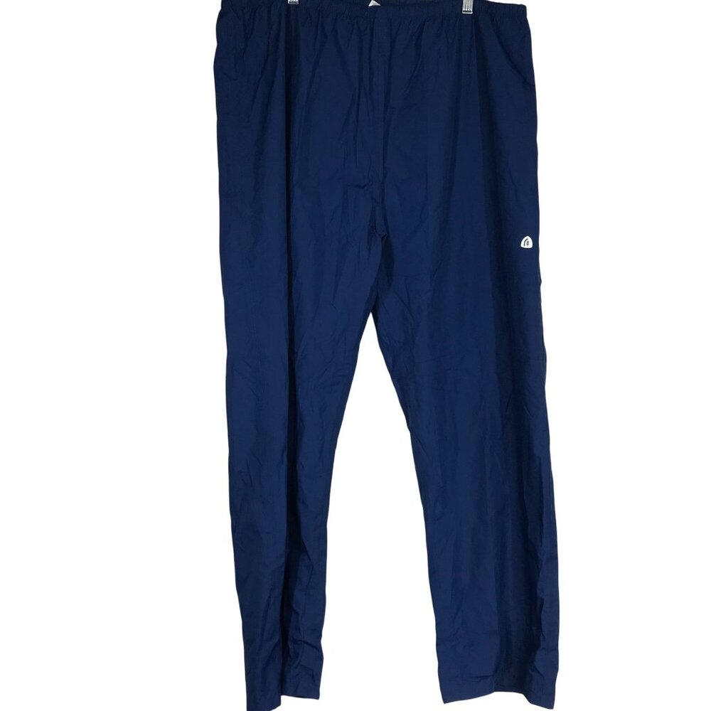 SIERRA DESIGNS - MEN'S L/XL - BLUE POLYESTER DRAWSTRING WAIST RAIN PANTS